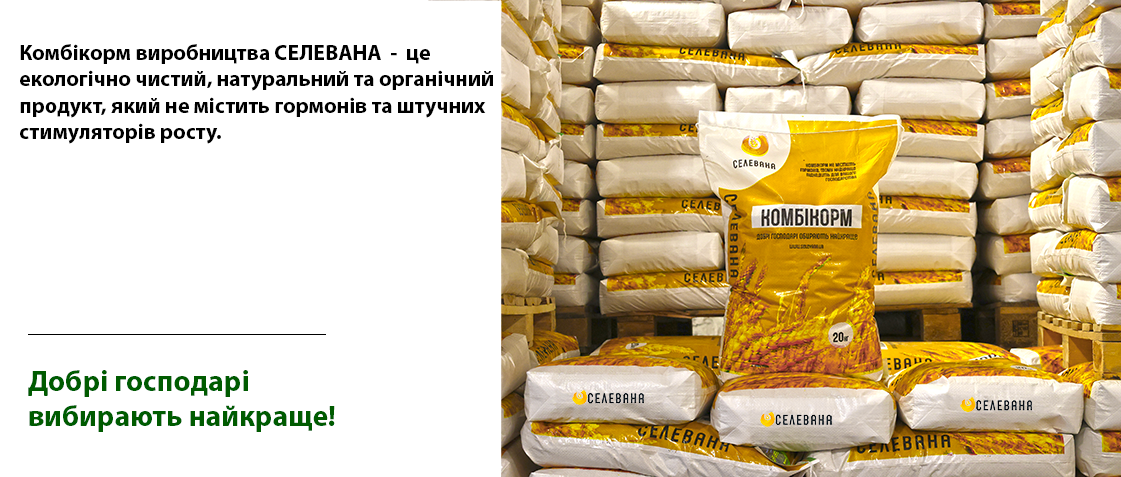Комбікорм виробництва ТОВ "Кормінвест" ТМ Селевана